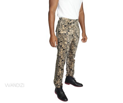 Patterned Pants with side taping, Trendy Pants, Mens Clothing, Mens Wear