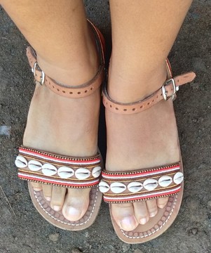 African sandals, masai sandals, cowrie shell sandals, leathers sandals, beads sandals.