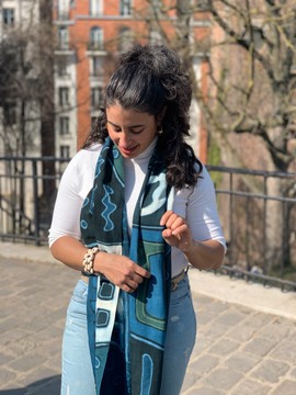Echarpe Foulard en Bogolan léger