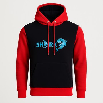 Wholesale “Shark Bite” Two-Tone Hoodie – MOQ 50pcs