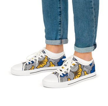 Low Canvas Shoes "Azuka"