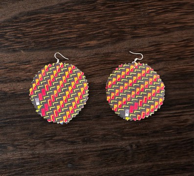 Wax disc earrings