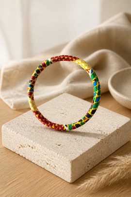 Bracelet en wax, bijou ethnique, bracelet artisanal ( lot de 2)
