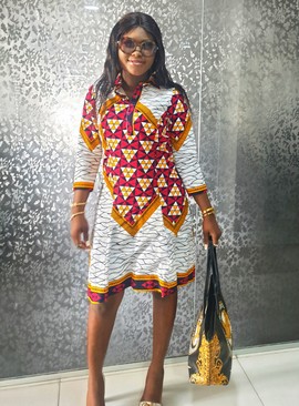 Robe évasée mi-longue élégante pour femme africaine pour occasions spéciales/travail/grande taille