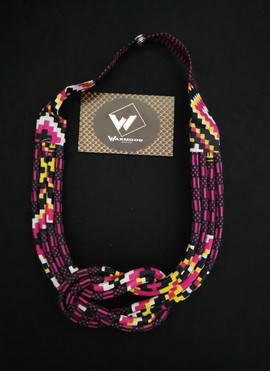Masai inspired wax necklace! "Violet"