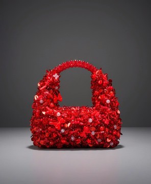 Le sac perlé fait main africain Ruby Ember