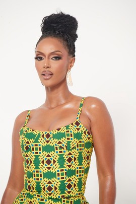 African Print Belle Crop Top