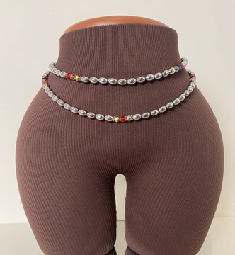 Perles africaines , bayas , bijoux de corps , bijoux de corps femme , bine bine