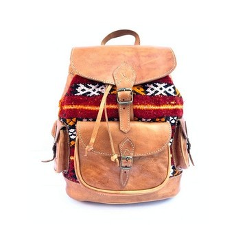 100% handmade high quality genuine leather backpack.
