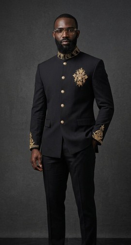 Embroidered safari suit