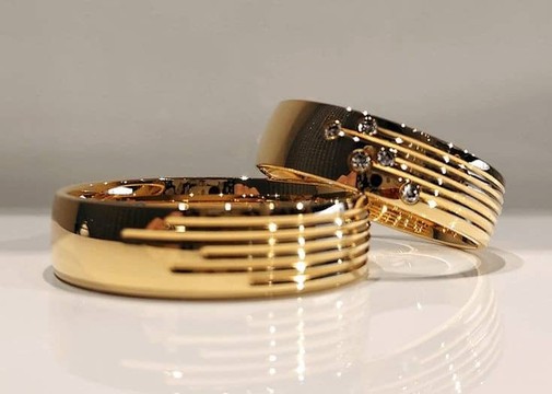 Solid 2pcs 10karat gold ring-gift-traditional wedding preference