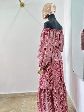 Robe en soie africaine disque