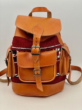 Very good quality handmade original real leather backpack