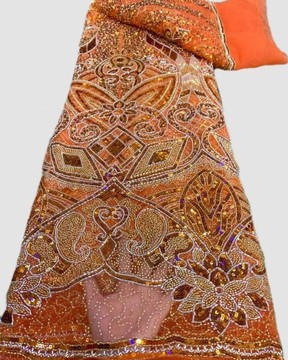 Beaded Lace fabric for women, women lace fabric, lace , lace fabrics (5 yards )