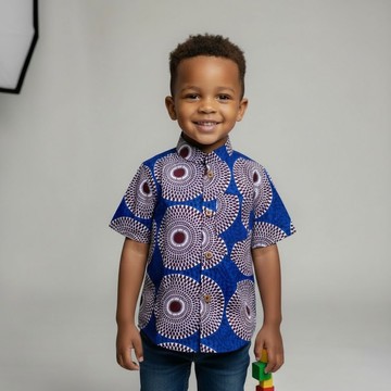 Chemise en wax MOUNGO (2-12 ans)