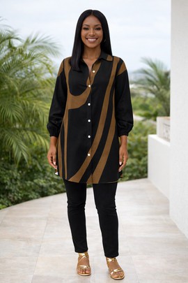 The Makena Crown Shirt Dress – Quiet royalty in motion