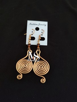 Brass earrings , brass and bone earrings , Wholesale brass earrings