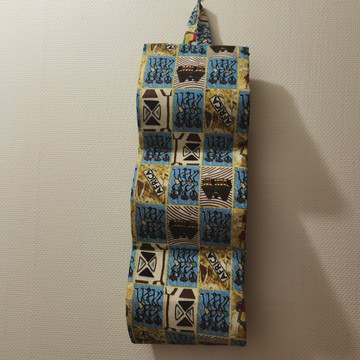 Porte papiers Toilette en Tissu pagne Wax Cameroun
