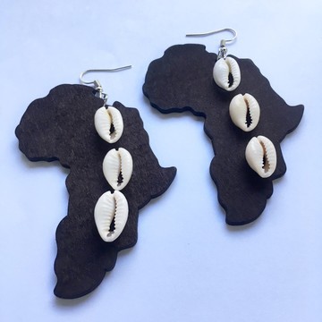 Women's wooden earrings