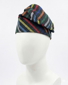 Men Traditional Cap | Aso oke Fila Cap | Multistriped
