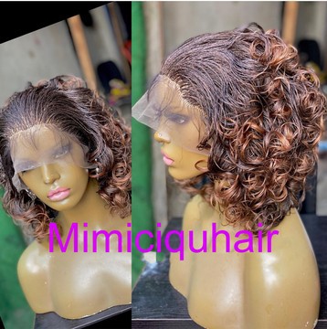 Bouncy Nano braided wig(Brown Ombre)