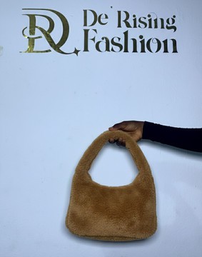 Sac à bandoulière marron duveteux