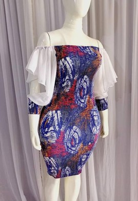 Sublime “chic” pleated silk and muslin dress