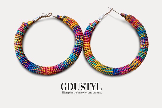 Multicolored silk road hoop