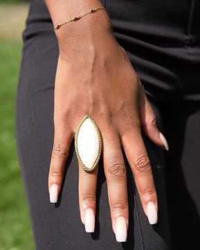 ✨Bague « Ka » – Laiton &amp; Os ✨