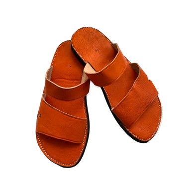 Very high quality men's fashion brown real leather sandal