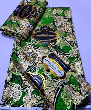 London Gold Osikani/  Embellished Super wax/ 6 yards