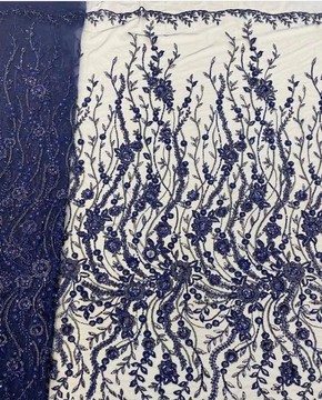 Tissu en dentelle perlée, 5 yards