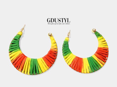 "SOFIA" raffia earrings africa