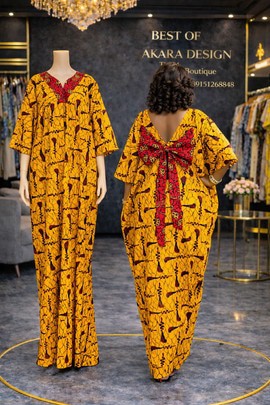 Ankara Long Bubu Maxi Dress