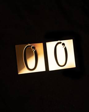 Square Logo Earrings (LARGE)