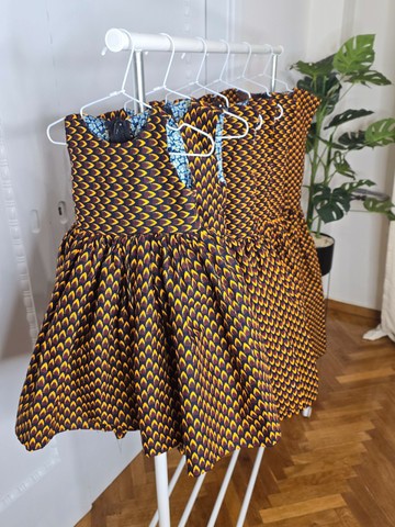 Robe Sade en pagne Africain pour fillette
