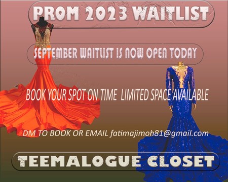 Prom booking, Rush order and expedited shipping, Prom waitlest