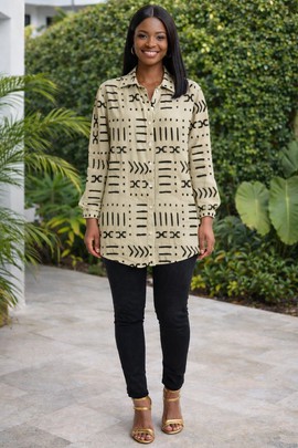 Adire Essence Shirt Dress – Effortless style. Rooted in culture.