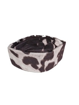 Traditional Igbo Chief Hat Cowhide Print Okpu Agu  African Heritage Cap
