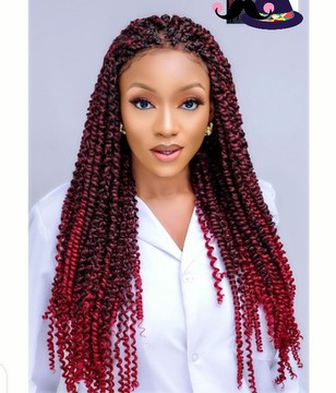 Jenny passion twisted wig, frontal lace, easy wear, light weight