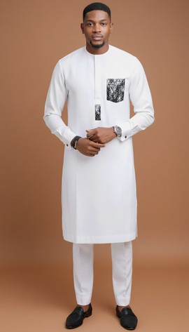 African Wedding Suit | Senator Suit | Dashiki Shirt | Men’s Kaftan