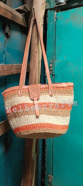 African handmade fibre bag