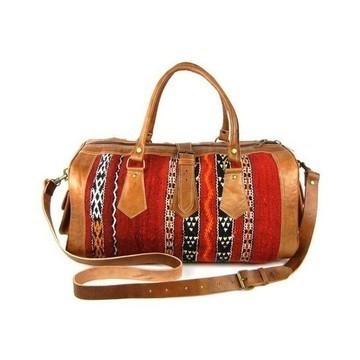 Genuine Leather Travel Bag Handmade in Morocco