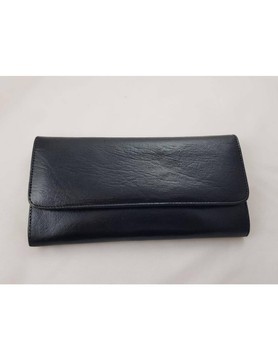 Porte monnaie en cuir véritable Noir