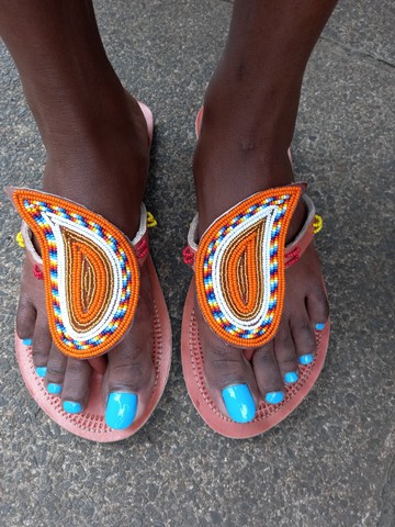Masai sandals, Beaded sandals, Female sandals, Leather sandals