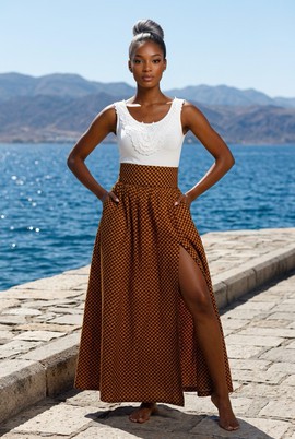 LONG SKIRT WITH ADJUSTABLE SLOT
