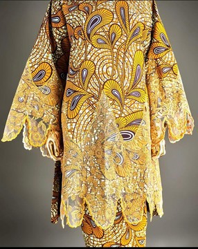 African Embroidered Two-Piece Kaftan/ Vlisco Super wax/ African Boubou/ Ankara Bubu Kaftan