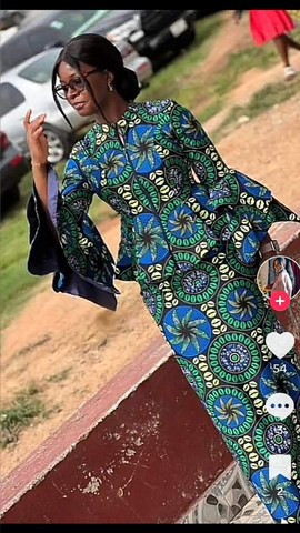 Tide Ankara imprime une robe deux pièces