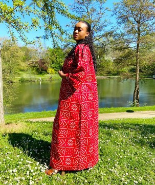 Wax kimono “Passion” bogolan print
