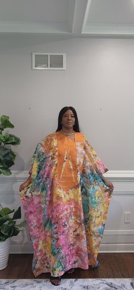 Bubu Amara en georgette à motifs floraux